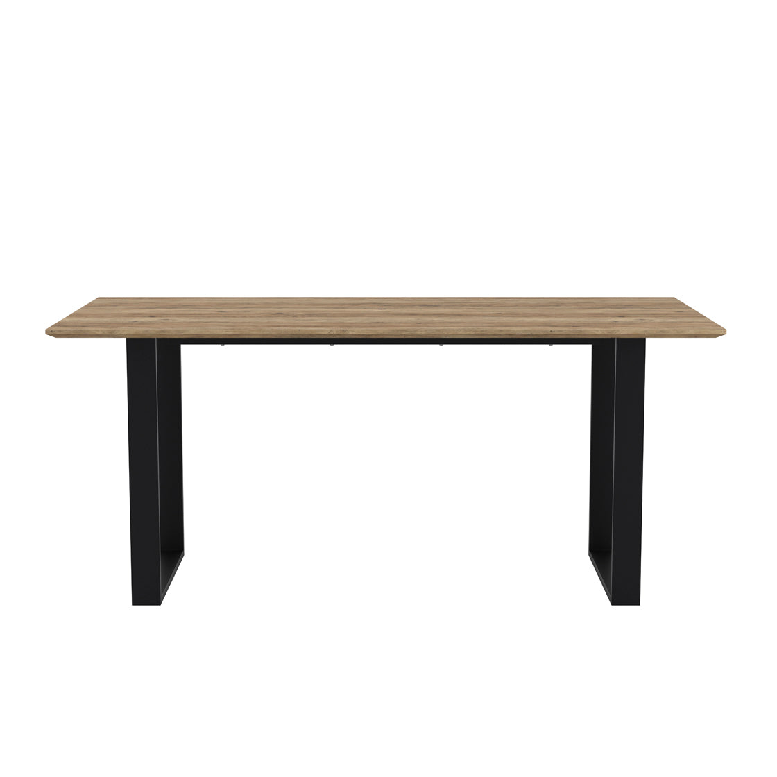 Antibes Russet Natural Wood & Black Dining Table | 6 Seater